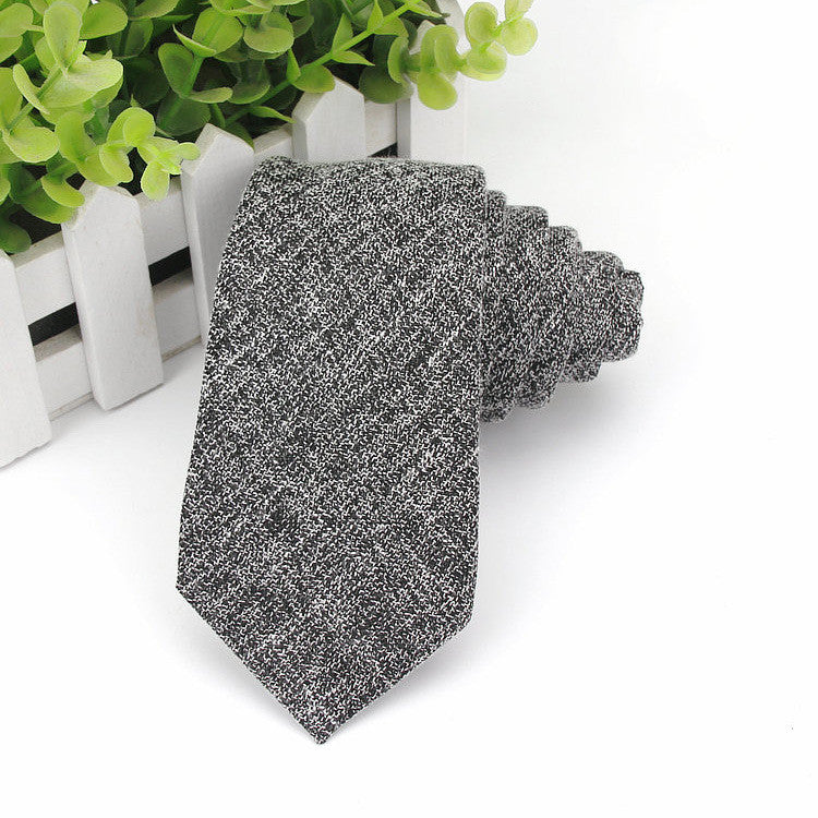 Men's Neckties Wholesale Super Narrow Spot Imitation Wool 6cm