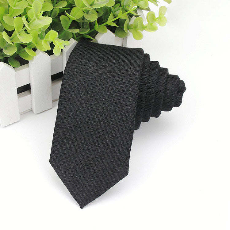 Men's Neckties Wholesale Super Narrow Spot Imitation Wool 6cm