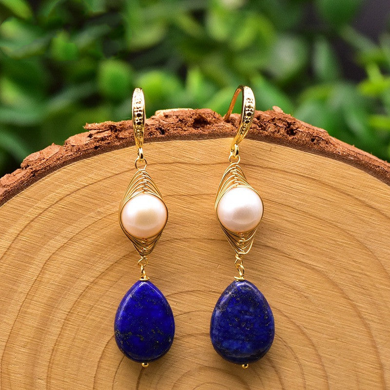 Natural Freshwater Pearl Women's Handmade Earrings