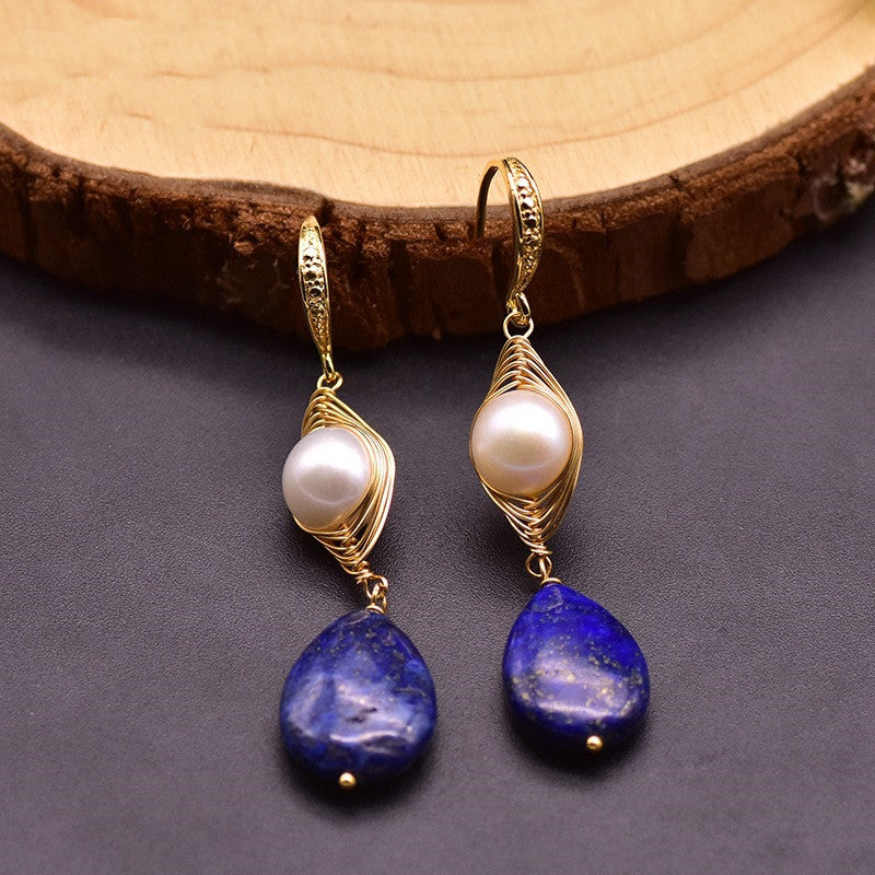 Natural Freshwater Pearl Women's Handmade Earrings