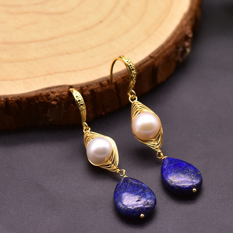 Natural Freshwater Pearl Women's Handmade Earrings