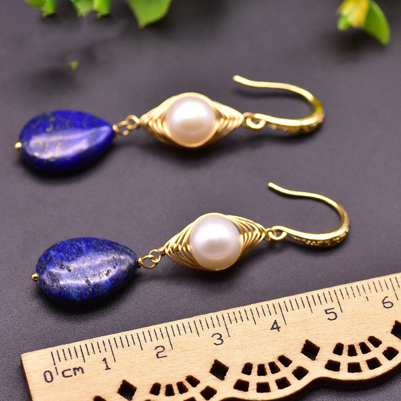 Natural Freshwater Pearl Women's Handmade Earrings