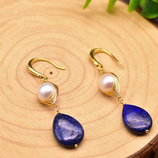 Natural Freshwater Pearl Women's Handmade Earrings