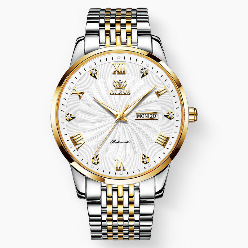 Simple Mechanical Watch Diamond Waterproof Business Watch