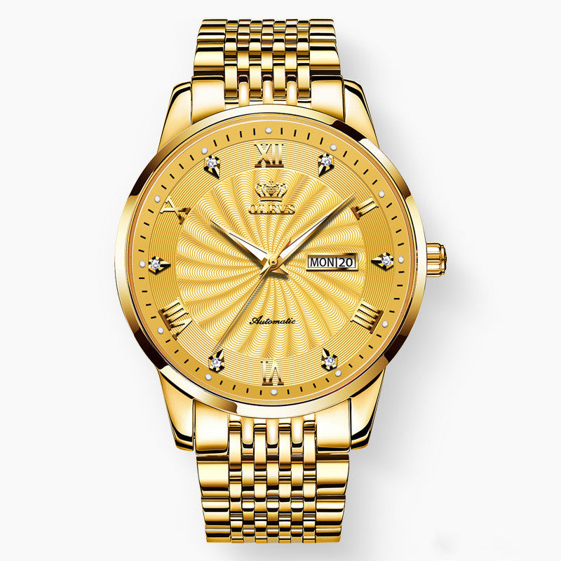 Simple Mechanical Watch Diamond Waterproof Business Watch