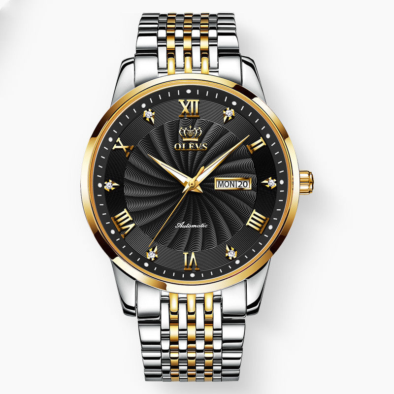 Simple Mechanical Watch Diamond Waterproof Business Watch