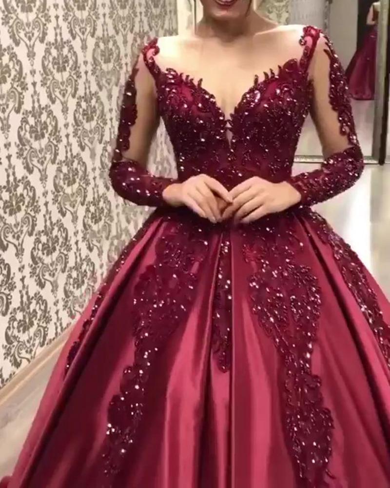 New women's independent station hot stamping big swing sexy long dress tailing banquet evening dress