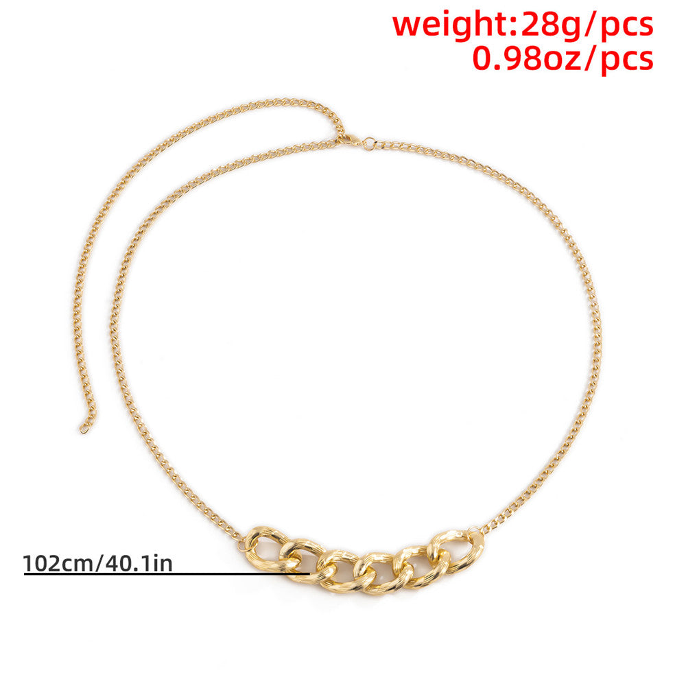 Aluminum Chain Dress Waist With Thin Chain Waist Chain