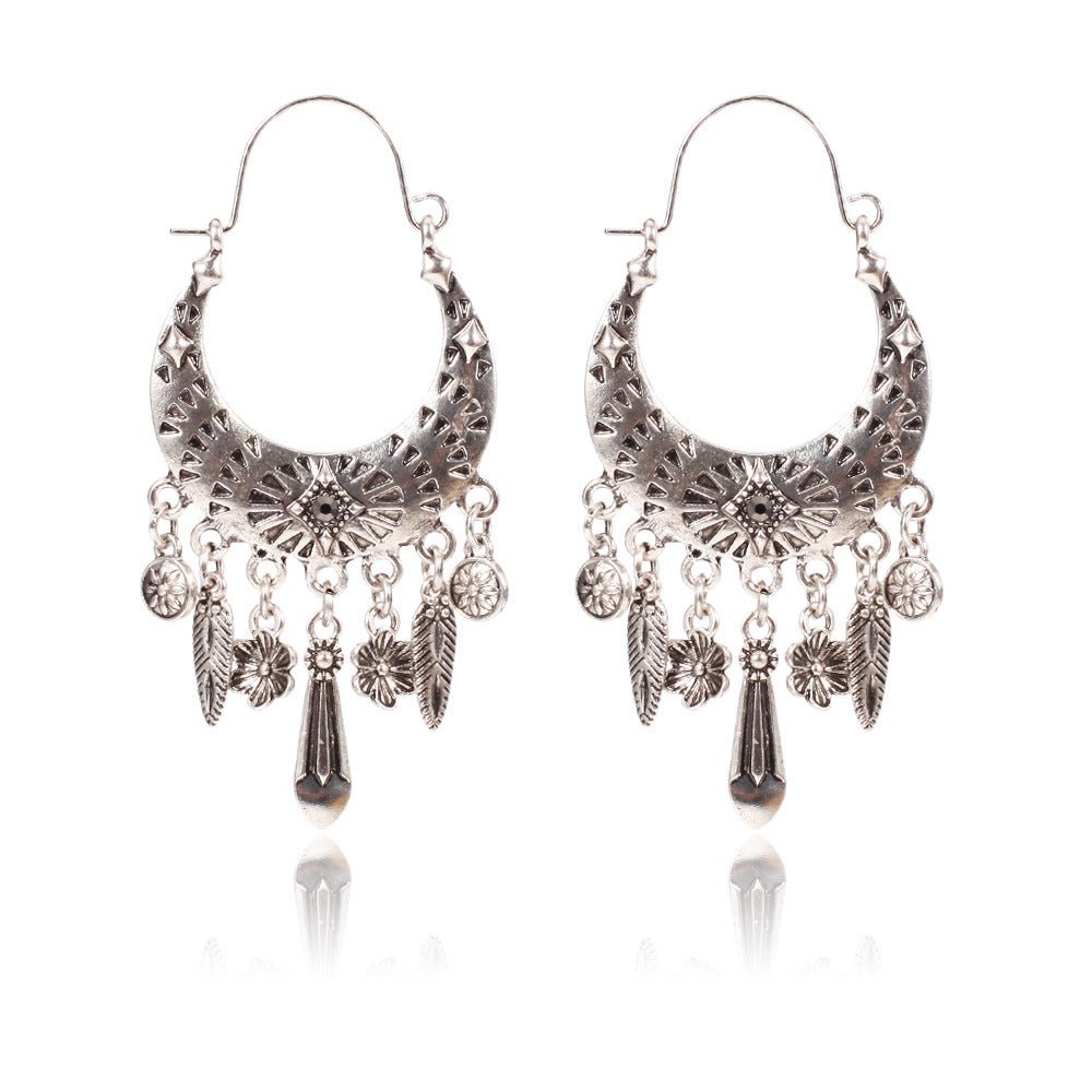 Ladies Ethnic Style Bohemian Long Earrings