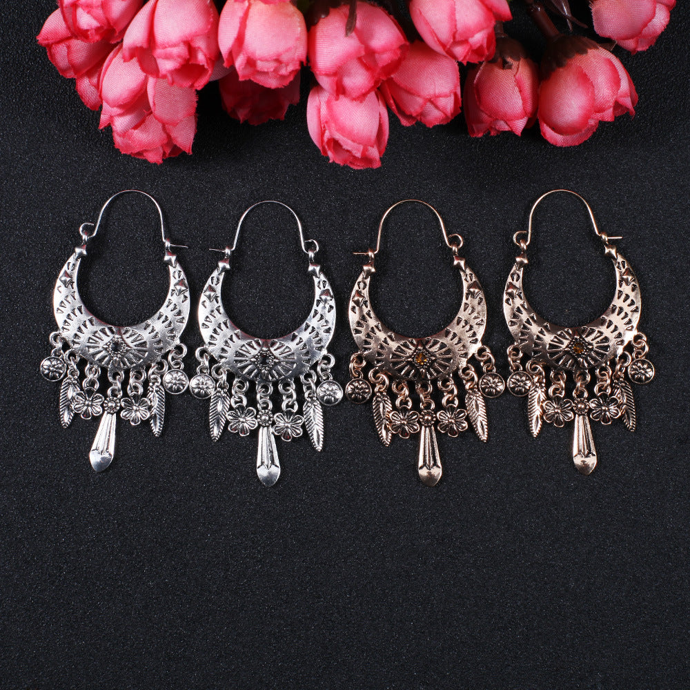 Ladies Ethnic Style Bohemian Long Earrings