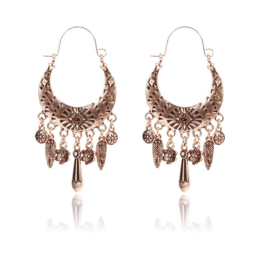 Ladies Ethnic Style Bohemian Long Earrings