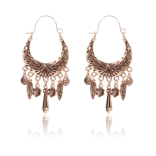 Ladies Ethnic Style Bohemian Long Earrings