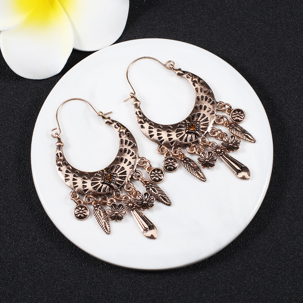 Ladies Ethnic Style Bohemian Long Earrings