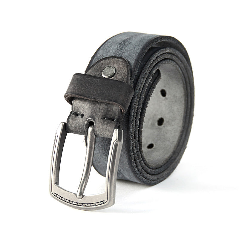 Men's Vintage Pin Buckle Cowhide Belt