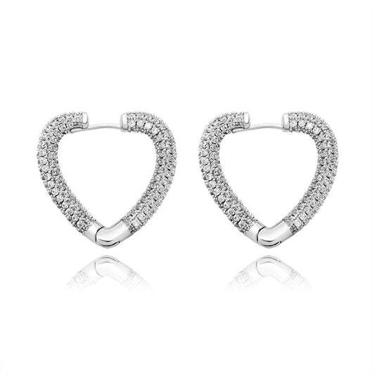 Personalized All-Match Love Color Zirconium Earrings