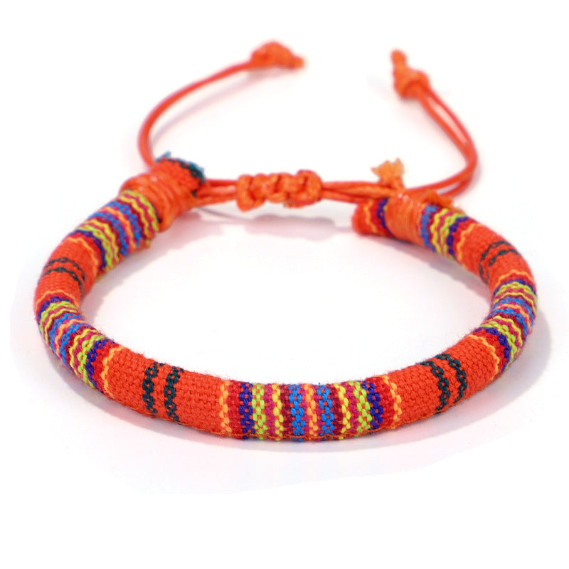 New Ethnic Style Bracelet Color Cotton Rope Hand-woven Hand Rope