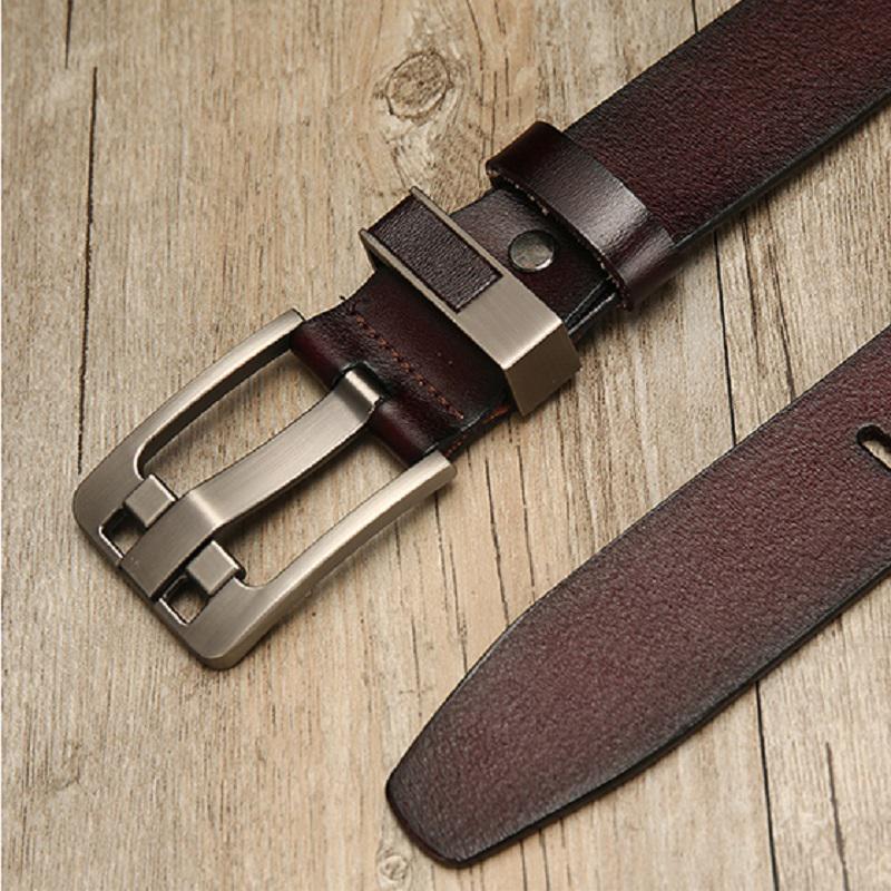 Vintage Men's Leather Belt With Buckle