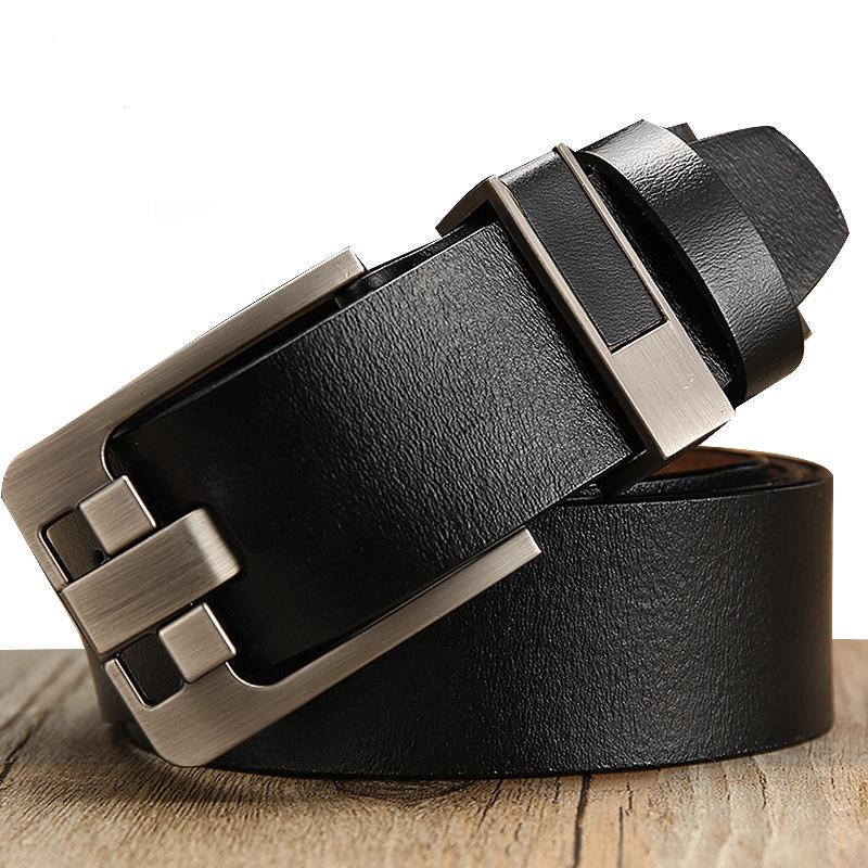 Vintage Men's Leather Belt With Buckle