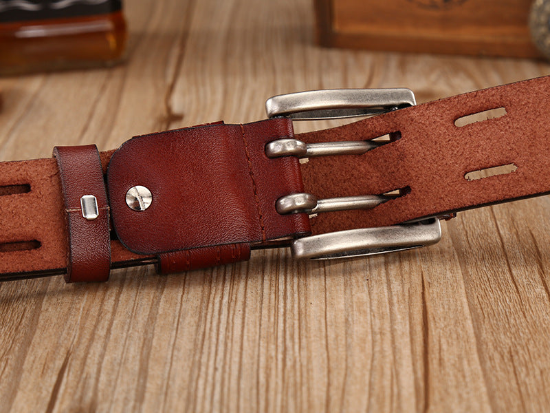 Fashion Retro Men's Casual Double Needle Belt