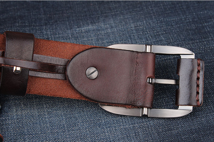 Men's Belt Leather Belt Casual Pidai Pin Buckle