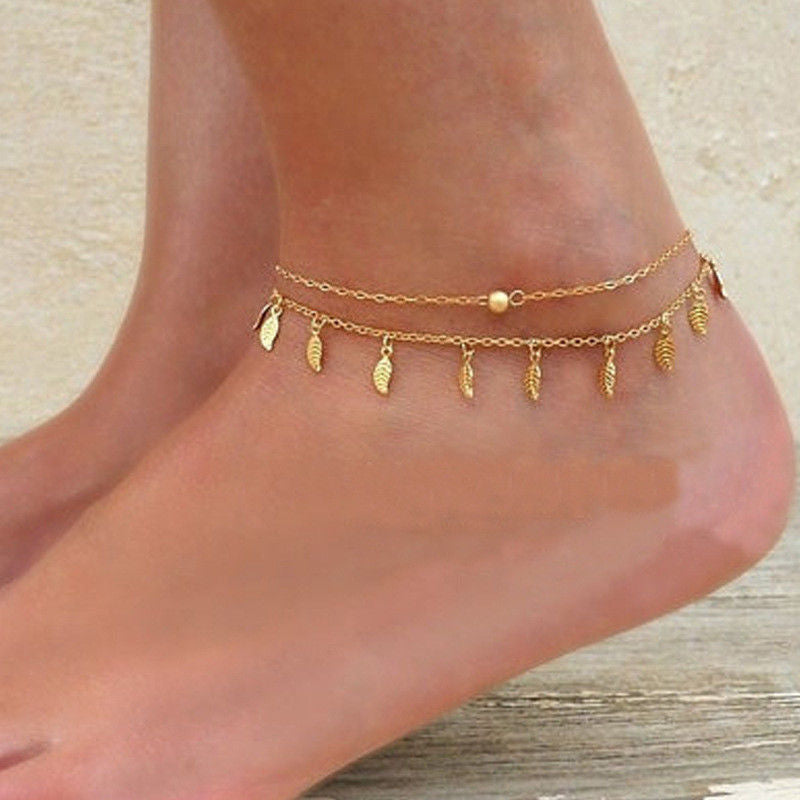 About Double Fringed Ethnic Style Anklet