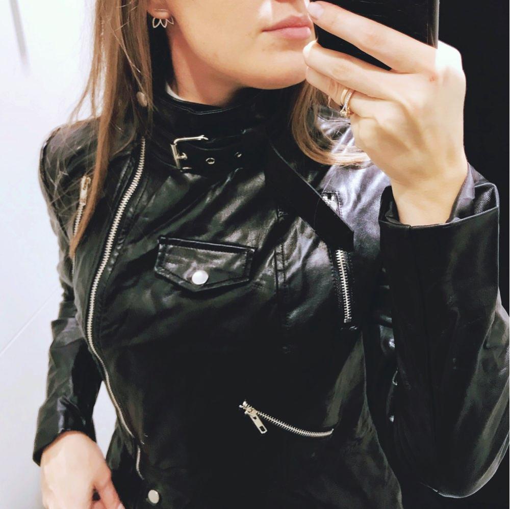 Lapel Coat Pu Leather Jacket Good Quality Leather Coat