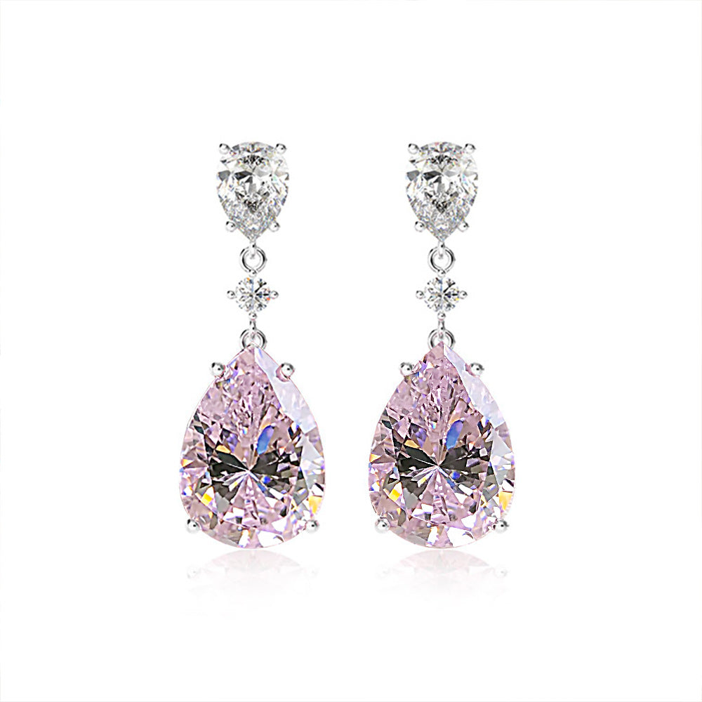 Shi Pei Jewelry Is Shining Set 5A Water Drop Shape  Female Popular Temperament