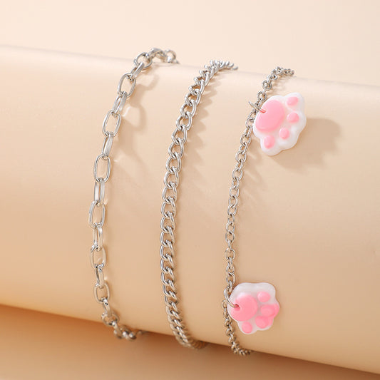 Bohemian Cute Girly Heart Anklet