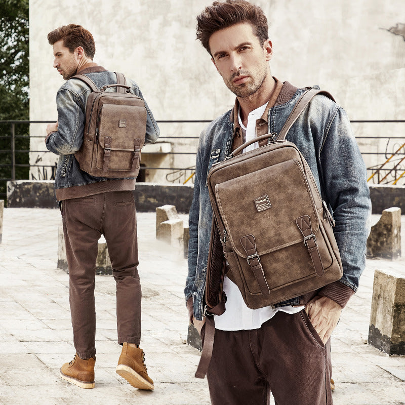 Men's Fashion Trend Backpack, Men's Travel Bag, Student School Bag Computer Bag