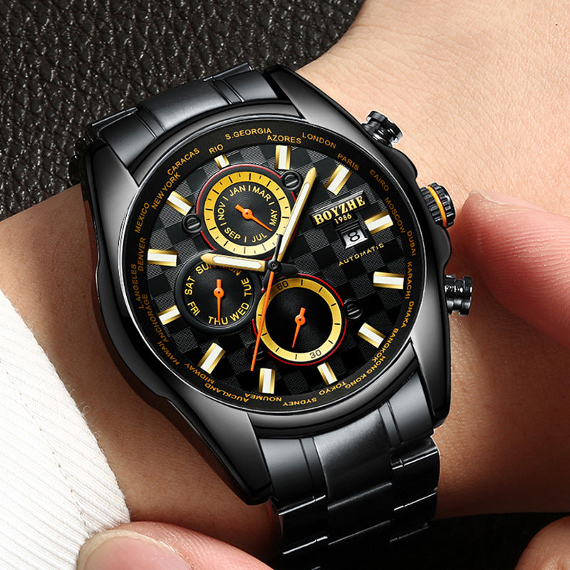 Luminous Waterproof Business Men's Mechanical Watch