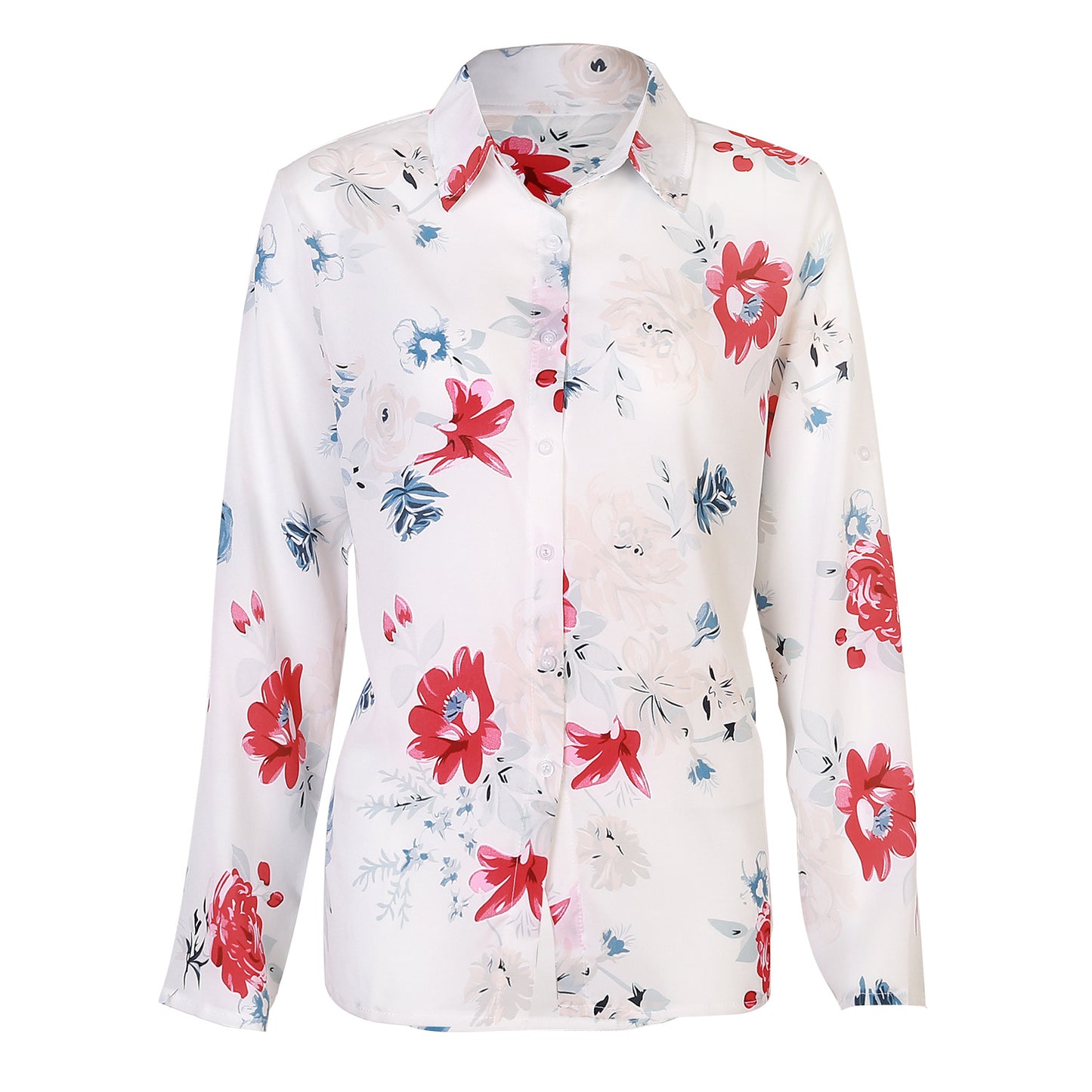 New Printed All Match Shirt Women Slim Slimming Shirt