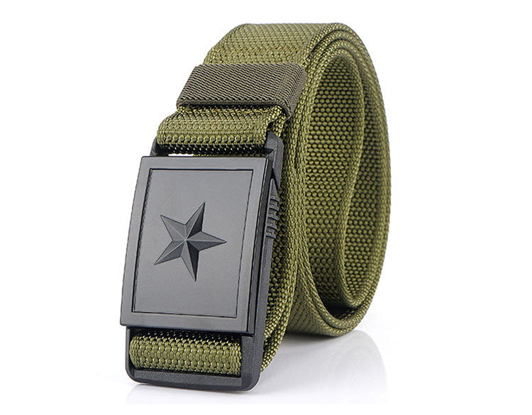 Men's Canvas Belt With Magnetic Buckle Belt