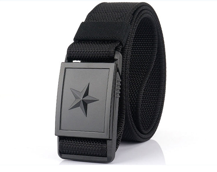 Men's Canvas Belt With Magnetic Buckle Belt