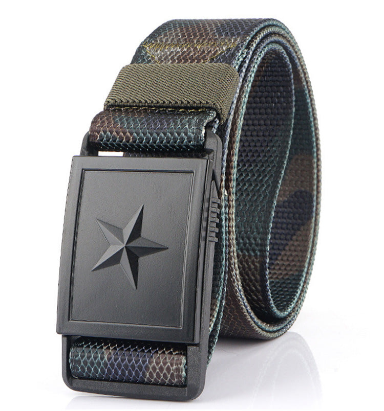 Men's Canvas Belt With Magnetic Buckle Belt