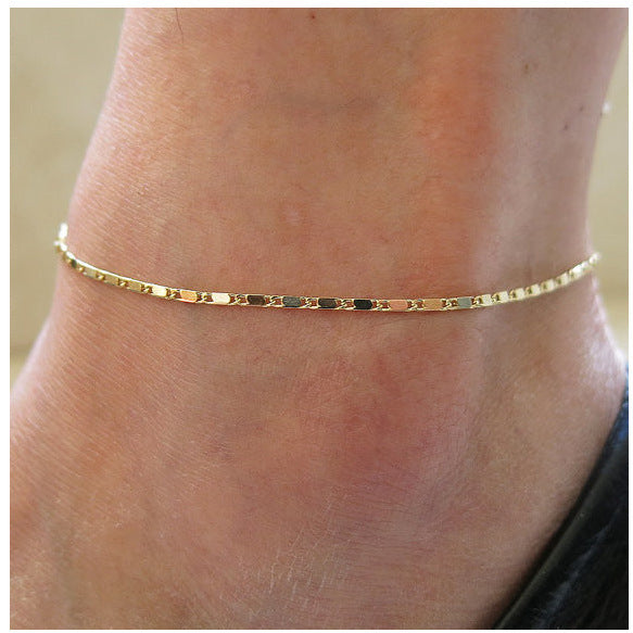 All-match Fresh And Popular Simple Beach Chain Anklet