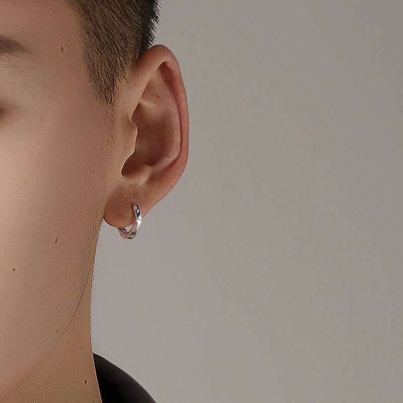 Simple Personality Men'S Single Earrings Hip Hop Trend European And American Boys Trendy Ear Jewelry