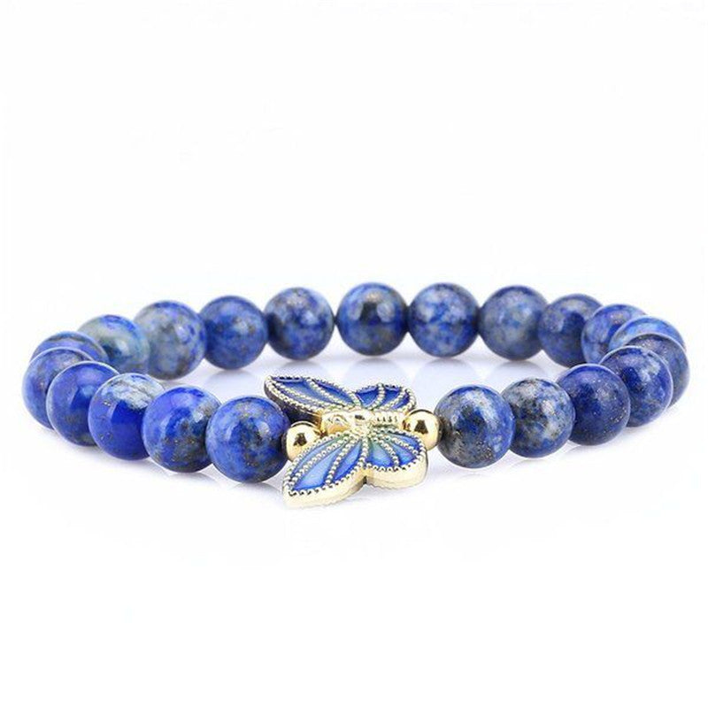 Lapis Lazuli Natural Stone Bead Bracelet