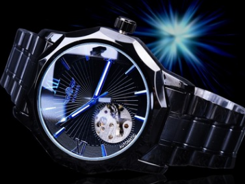 European And American Style Men'S Fashion Casual Hollow Mechanical Movement Automatic Mechanical Watch