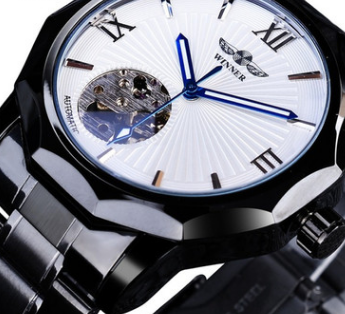 European And American Style Men'S Fashion Casual Hollow Mechanical Movement Automatic Mechanical Watch