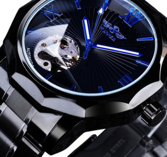 European And American Style Men'S Fashion Casual Hollow Mechanical Movement Automatic Mechanical Watch