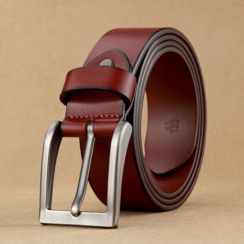 Fashion Men's Leather Belt With Pin Buckle