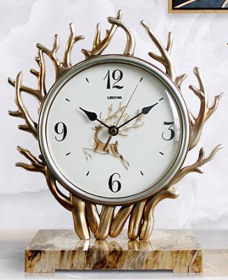 European Style Sitting Clock Living Room Silent Retro Clock