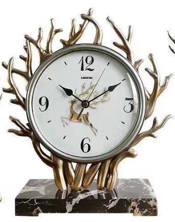 European Style Sitting Clock Living Room Silent Retro Clock