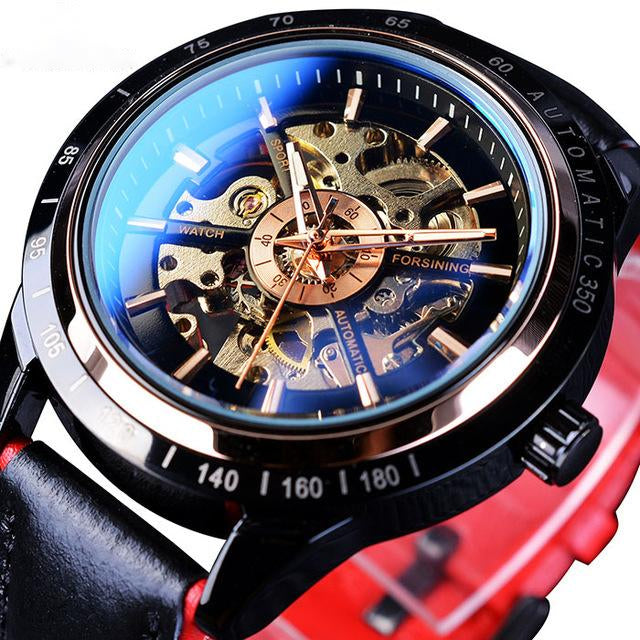 Hollow waterproof men's automatic mechanical watch