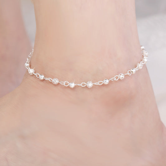 Frosted Bead Hollow Sexy Ankle Jewelry