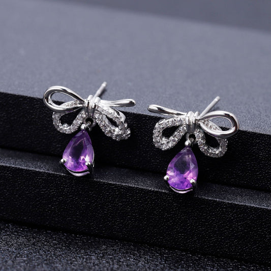 Simple Temperament Earrings, Popular In Europe And America, Inlaid Natural Color Treasure Crystal Earrings Earrings
