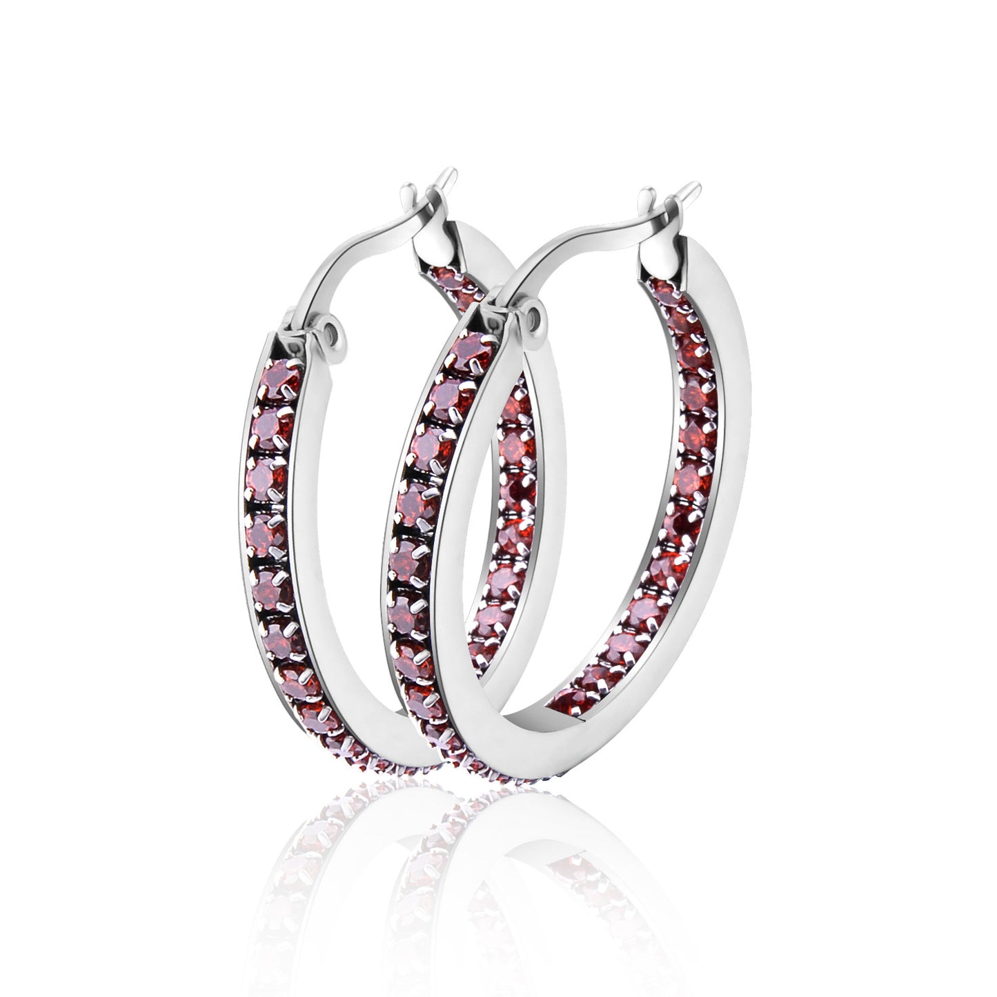 Women's Fashion Seiko Quality Titanium Steel Diamond Earrings