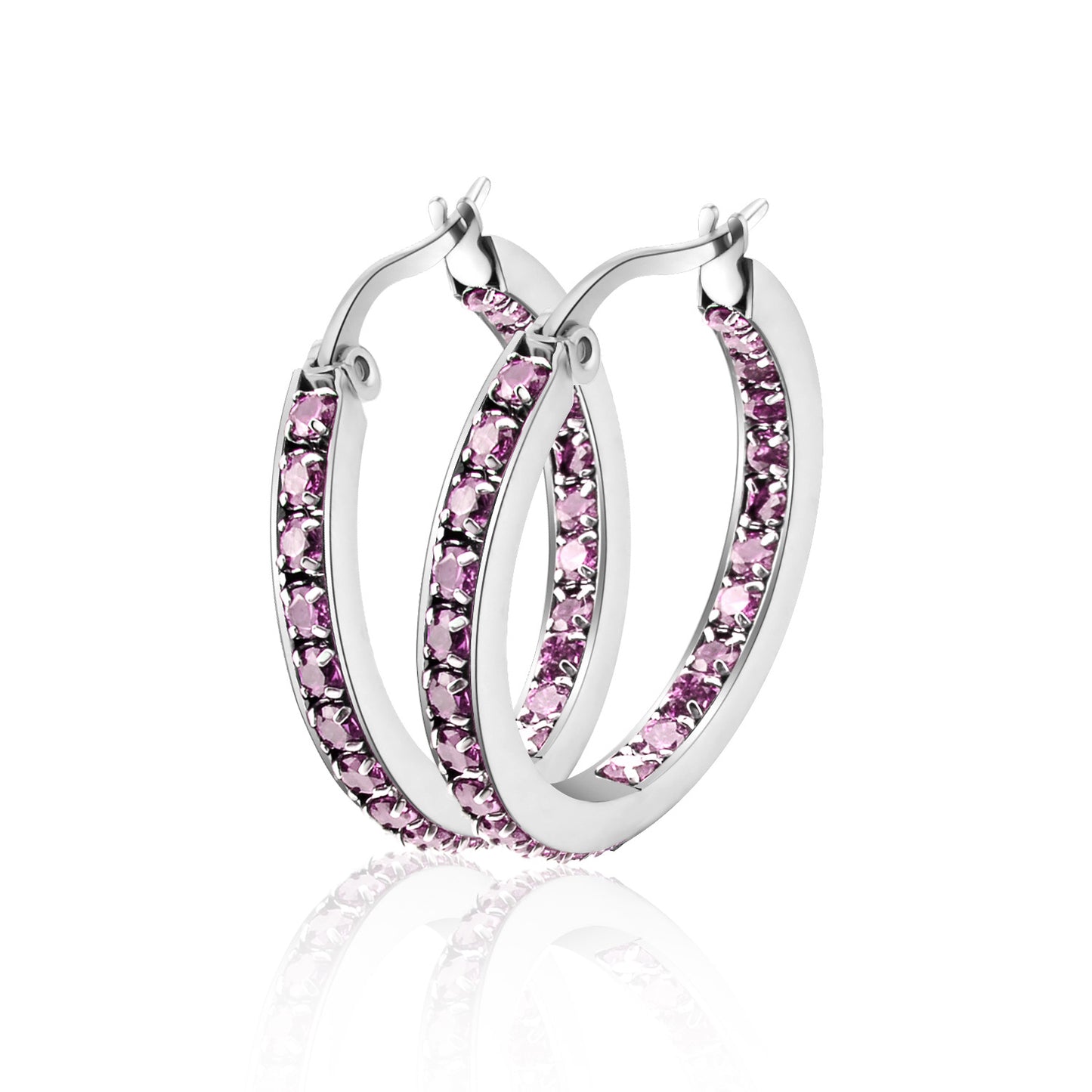 Women's Fashion Seiko Quality Titanium Steel Diamond Earrings