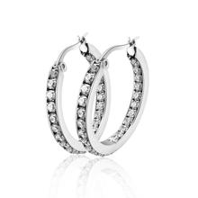 Women's Fashion Seiko Quality Titanium Steel Diamond Earrings