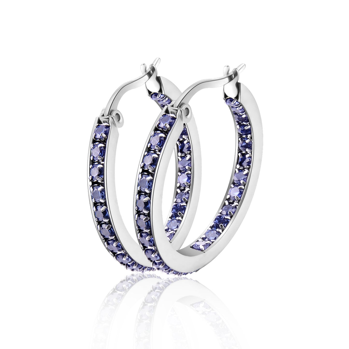 Women's Fashion Seiko Quality Titanium Steel Diamond Earrings